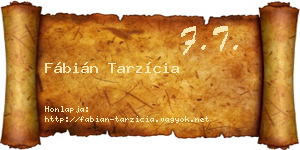 Fábián Tarzícia névjegykártya